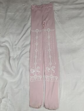 Angelic Pretty Pink Carousel Horse Print Tights | Sweet Lolita Accessory 🎠🎀